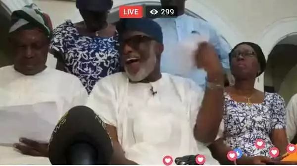 Ondo Governor-Elect, Akeredolu, Pictured Laughing After His Victory. Nigerians React
